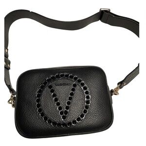 Valentino Mia rock leather crossbody Black Studded Bag